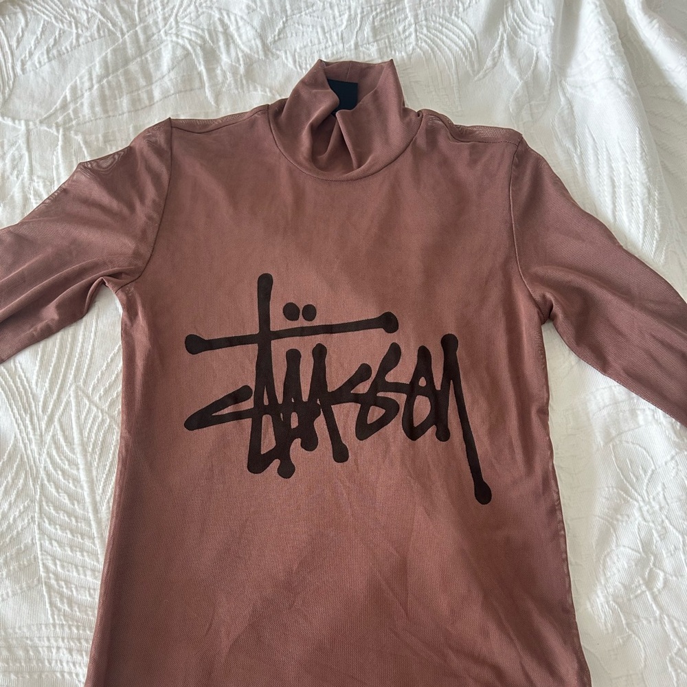 Stussy brown mesh long sleeve